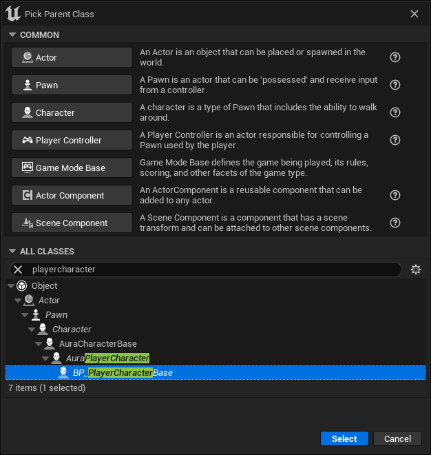 Create Playable Character Blueprint